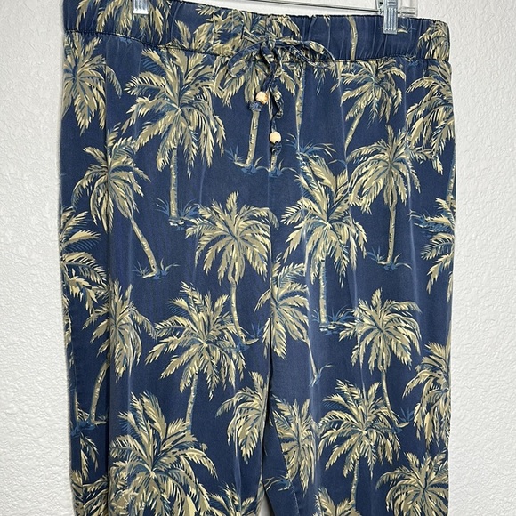 SOFT SURROUNDINGS palm tree pants size large vacation tropical novelty beach - Picture 2 of 5